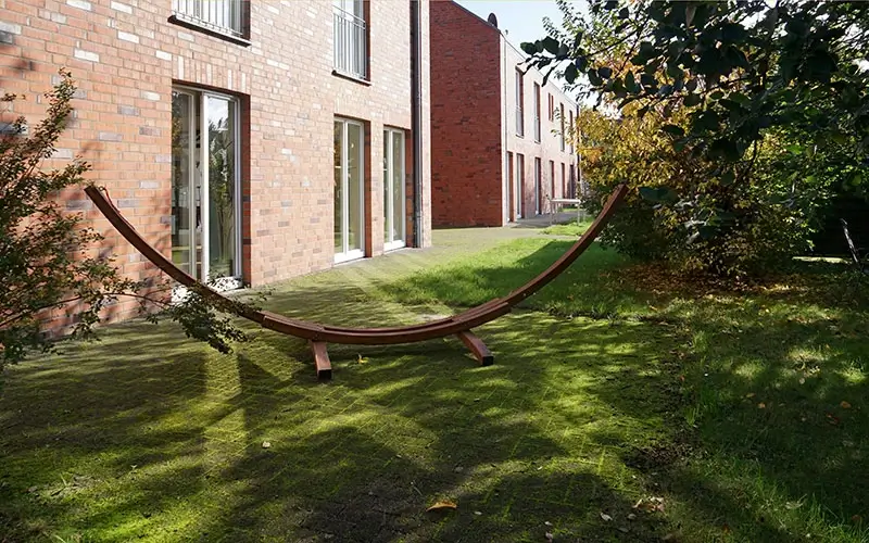 Ein Blick vom Garten aus